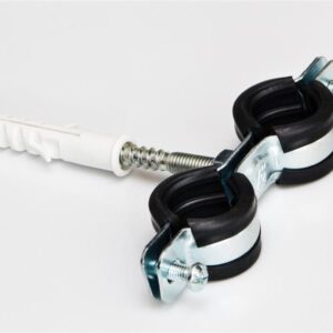 dublu-metal-zinc-placat tuburi de agățare-cu-garnitură de cauciuc-cu șuruburi și șuruburi-3-8